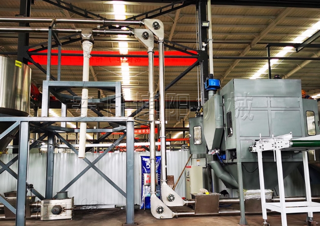 智能自动拆包机+Z型管链提升机