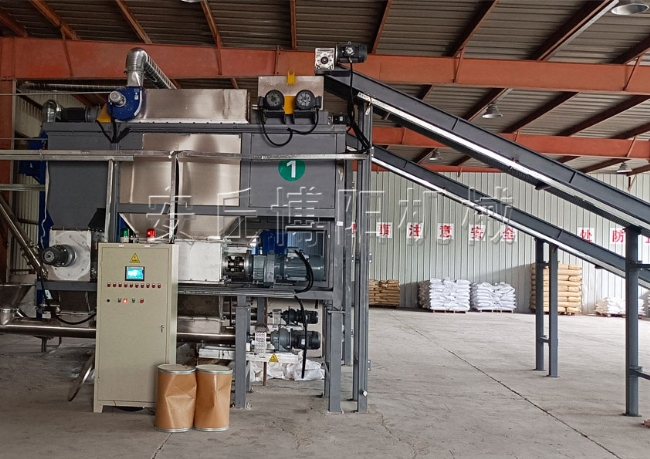 自动破包机+管链输送机+吨袋包装机生产线