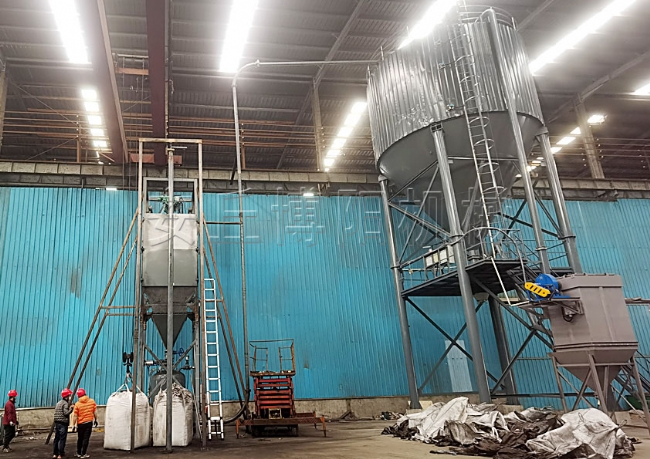 四川吨袋破袋机优势   炭黑吨包拆包机案例