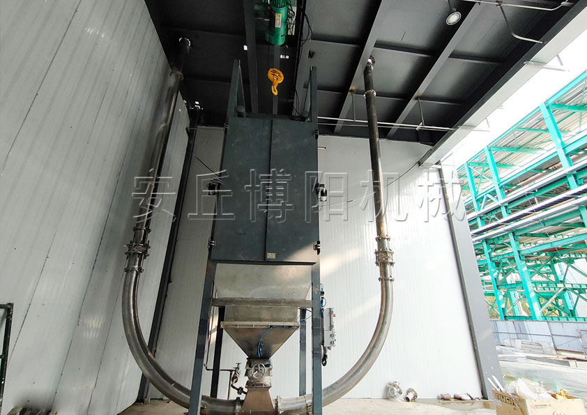 氧化镁吨袋拆包机工作流程  安丘博阳机械生产厂家 可根据现场需求非标定制