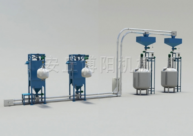 碱粉吨袋拆包机 吨袋拆包投料站动画演示